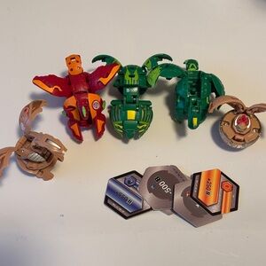 Set of 5 Bakugan Battle Brawlers- includes a variety with game pieces